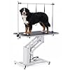 Garvee 43.3 in Hydraulic Pet Grooming Table, Professional Hydraulic Grooming Table w/Max 350 LBS Loading Capacity, 3 Adjsutable Nooses, Adjustable Height Range 22 in -39 in