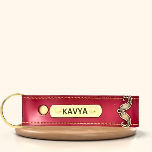 Image of Personalized Leather Keychain | Customised Leather Keychain for Men & Women | Added with Name & Charm