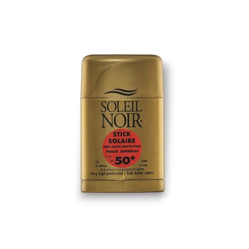 Soleil Noir - Stick Solaire Peaux Sensibles - SPF 50+, Très Haute Protection Solaire - Nourrit, Hydrate, Protège Visage et Corps - Fabrication Française - 10g