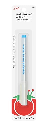 Dritz 693 Mark-B-Gone Marking Pen, Extra Fine Point, Blue, 1 Count (Pack of 1)