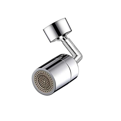 Splash Filter Faucet, 720° Rotatable Faucet Sprayer Head, Leakproof Design with Double O-Ring, Anti-Splash, Oxygen-Enriched Foam, 4-Layer Net Filter, 2 Modes, Universal Splash Filter Faucet