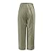 Women's Summer High Waisted Cotton Linen Palazzo Wide Leg Casual Flowy Pantswith Pockets (Green, L)