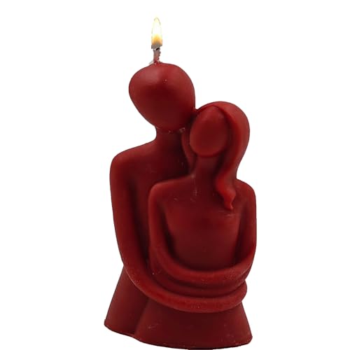 Image of Ein Sof Valentine Day Special Love Couple Candle - Scented Valentine's Day Decoration Items, Romantic Gift for Girlfriend Husband Wife Boyfriend, 10-12 Hour Long Burning Candles