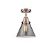 Innovations 447-1C-AC-G43 Transitional One Light Flush Mount from Franklin Restoration Collection in Copper Finish,
