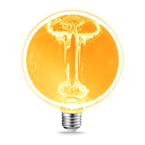 Sunaiony Decorative Light Bulb Unique Globe Bulb 40 Watt Equivalent, Dimmable Spiral Filament Large...