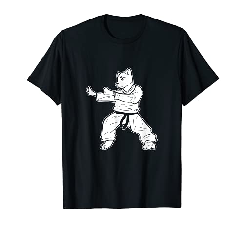 Gato Divertido Taekwondo Artes Marciales Karate Japonés Camiseta