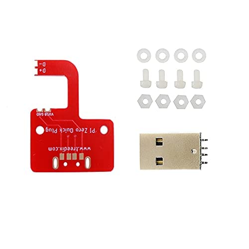 Treadax Compatible con Raspberry Pi Zero V1.3/Zero W/WH USB-A Adaptador Pi Adaptador USB Enchufe directamente a la fuente de alimentación del puerto USB de la computadora y USB OTG disponible Cover