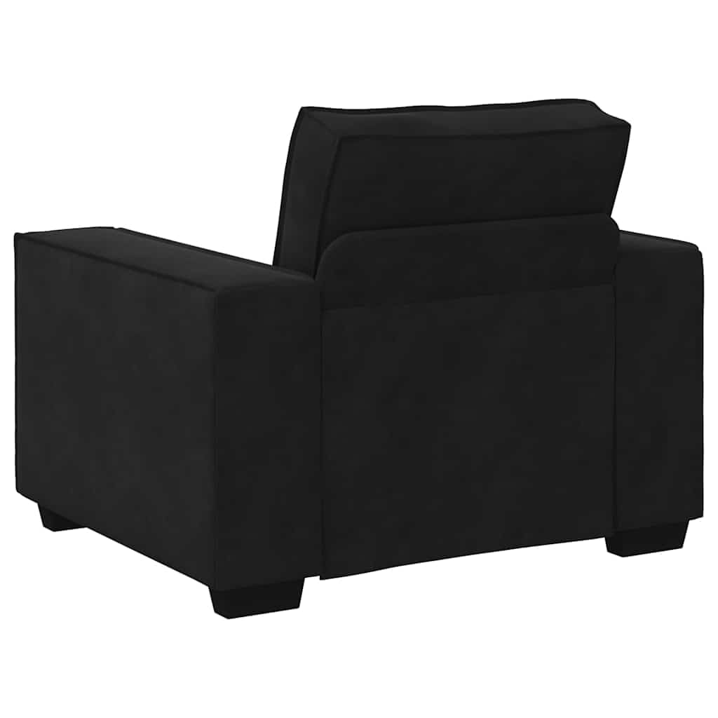vidaXL Sofa Fotel Czarny 100x78x84 cm Aksamit