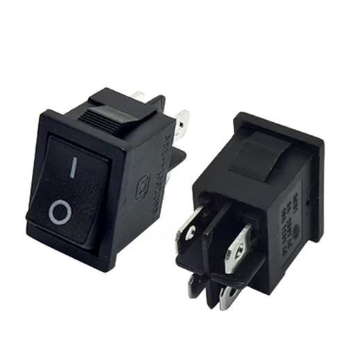 Interruptor basculante KCD1-104 de 4 pines DPST color negro sin luz
