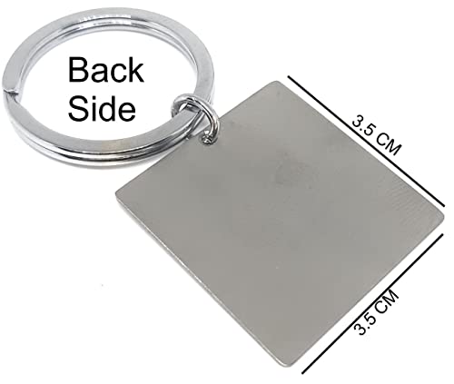 Image of Aura Kuberakolam Magic Numbers Keyring Keychain To Attract Money And Success Stainless Steel Silver Keychain