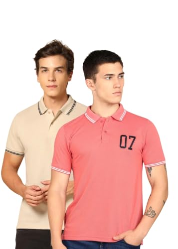 Image of INKKR Men's Soild Half Sleeve Polo T-Shirt Combo