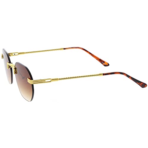 zeroUV Geometric Vintage-Inspired Metal Frame Polygon Sunglasses D2403