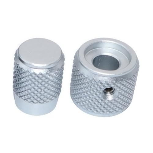 Buhdjfnke Capuchons en alliage d'aluminium, bouton fixe, encodeur double , bouton spécial, EC11EBB24C03, EC110701N2B, bouton de réglage, argent
