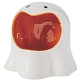 Fun Express Ghost Shaped Ceramic Candy Dish β Spooky Halloween Home Decor Treats Office Home School β Perfect for Parties Festive Displays & Trick-or-Treat Goodies β 1 Dish (6 3/4" x 6 1/2" x 7 1/2")