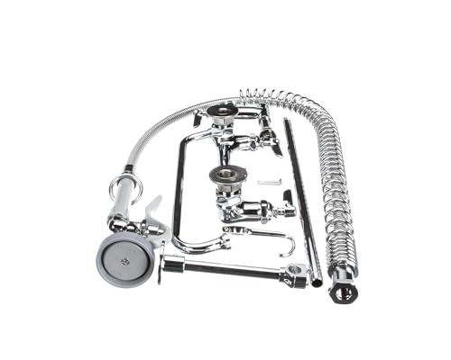 T&S Brass B-0133-ADF12-B Easy Install Wall Mount Pre-Rinse Faucet for Commercial Kitchens. Includes Wall Bracket and 12" Add-On Faucet. Sprayer Meets New DOE Requirements with a 1.15 GPM Flow Rate