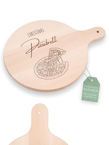 ABENTEUERNAH Pizzateller, Pizzageschenk, Pizzabrett personalisiert, Männergeschenk Geburtstag, Pizzabäcker, Vatertag indivuelles Geschenk für Männer (Pizzastück)