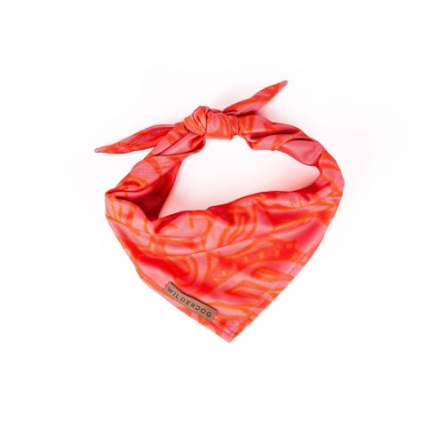 Image of Wilderdog Dog Bandana with Lightweight Quick Drying Poly-Blend Mesh Material in Papaya