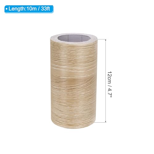 Image of PATIKIL Wood Grain Repair Tape 4.7in x33ft, Self Adhesive Realistic Textured Repair Tape Patch for Floor Door Table Cabinets Desk, Coffee Oak