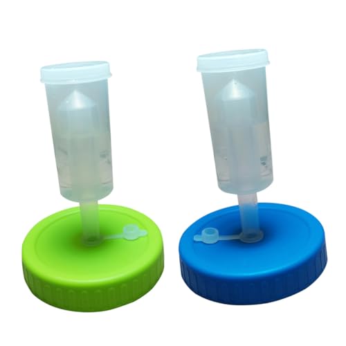 SAFIGLE Tapas para Fermentación de Tarros Mason de Boca Ancha Kit de Fermentación de Desmontable Colores Verde y Azul Apto para Chucrut Kimchi y Encurtidos Saludables