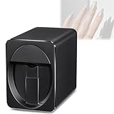 3D-Vollautomatische Nageldesignmaschine, unterstützt WiFi/DIY, fertig in 30 Sekunden, mobiler Digitaldrucker, Nagelstudio für zu Hause.(Black)