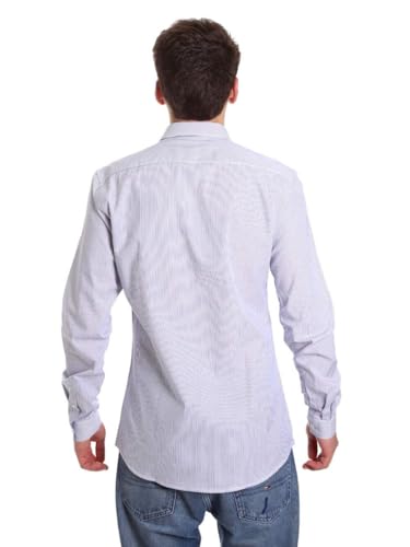 Chemise MMSL00596 Antony Morato en coton stretch bleu