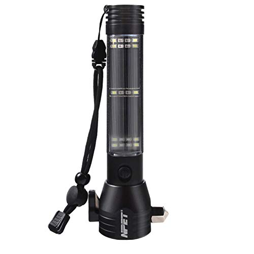 NPET T09 Solar Flashlight Car Flashlight 268 Lumens LED COB Light USB...
