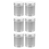 DIYEAH 6 Pezzi Barattoli in Alluminio da 80ml per Creme Contenitori Portatili Facili da Riempire per Uso Quotidiano