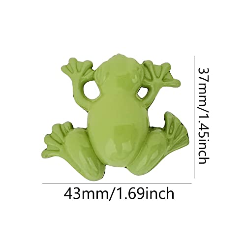 Cabinet Drawer Knobs Pulls Handles, Zinc Alloy Animal Decorative Frog Knobs, Nature Garden Frog Decor Childrens Room Drawers Dressers Door Kitchen Cupboard Hardware Furniture Knob 4 Pack (Green) #TOP1