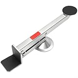 HOHOVYVY Herramienta de elevación de puerta de acero con pie Ayuda de montaje para gabinete y puertas interiores alineación manos libres e instalación rápida compacto portátil (B)