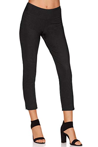 Boston Proper - Beyond Travel Pull On Crop Pants for Women - Wrinkle Resistant Jet Black