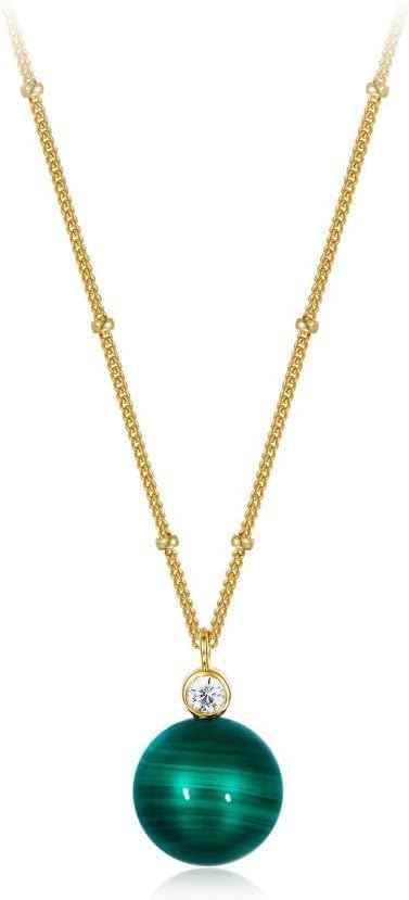 Collier malachite argent sterling, l'éclat d'un pendentif vintage riche en histoire
