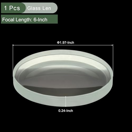 Image of YOKIVE Double Concave Lens, Clear Glass Optical Lenses | Make Telescope, Great for Photography, Optical Instruments Use (Clear, 150mm Focal Length)