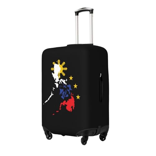 Map Of Philippines Travel Luggage Cover Suitcase Protector Fits 18-32 Inch Luggage, Large, Black2