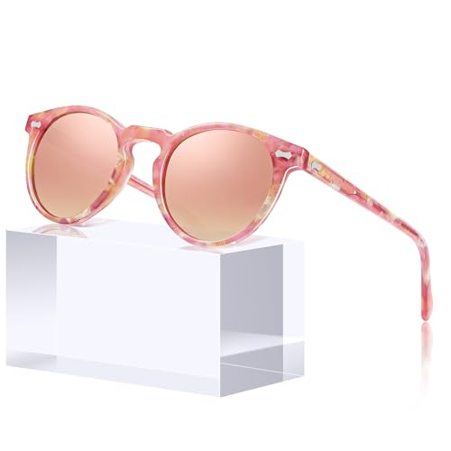 Carfia Polarizadas Gafas De Sol Mujer Redondo, 100 De Protección Uv Montura De Acetato Ca5288c Carfia Polarizadas Gafas De Sol Mujer Redondo, 100 De Protección Uv Montura De Acetato Ca5288c