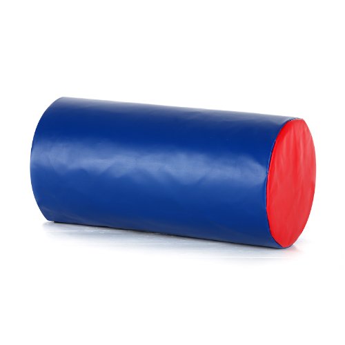 Implay® Soft Play Children's Long Cylinder Shape Activity Toy - 610gsm PVC / High Density Foam - Blue & Red - 90cm x 30cm x 30cm