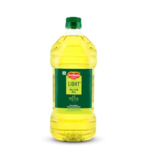 Image of Del Monte Light Olive Oil PET, 2L | Ideal for Everyday Indian Cooking - Deep Frying, Curries, Roasting & Sauteing, High MUFA & Rich in Antioxidants