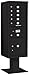 Salsbury Industries 3413S-06BLK 4C Pedestal Mailbox, Black