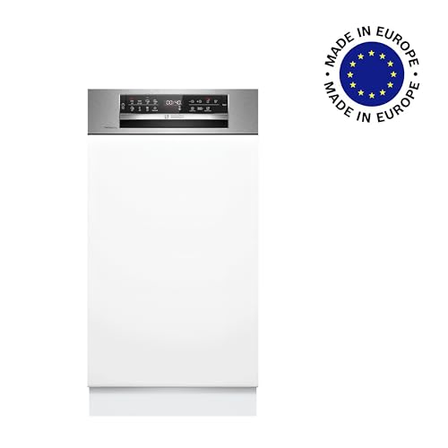 Bosch SPI6ZMS29E, Serie 6, Teilintegrierter Geschirrspüler 45 cm, PerfectDry, DuoPower für gründliche Reinigung, Smart Start, AquaStop, EcoSilence Drive, Edelstahl