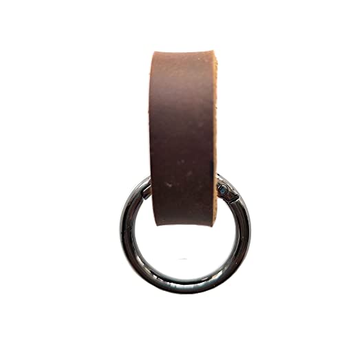 4 Pack Leather Belt Keeper + 1 Key Ring Belt Strap Loop Ring Buckle Parts for Leather Craft Bag Strap Belt4