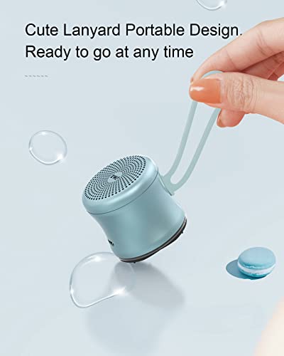EWA A119 Mini Bluetooth Lautsprecher mit Umhängeband, Kleiner Lautsprecher mit Bassstrahler, IPX7 Wasserdicht, Winzig, aber Leistungsstark, Drahtloser Metalllautsprecher für Zuhause, Büro, usw. (Blau) – Bild 5