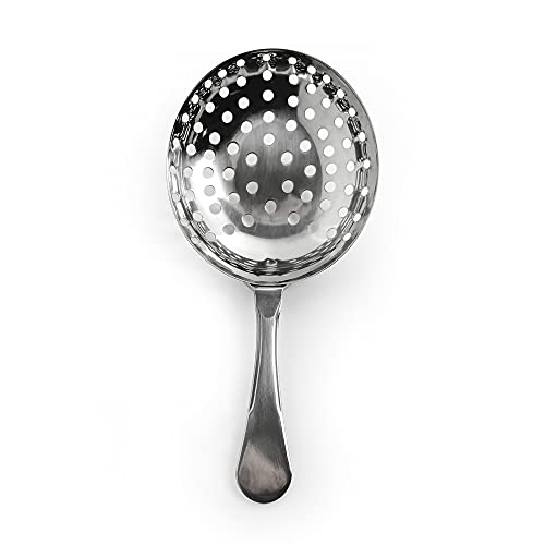 Rsvp International Stainless Steel Retro Cocktail Strainer, 6.25" | Retro Design With Draining Holes | Strain Martinis, Cosmos, Margaritas, Manhattans & More | Dishwasher Safe #TOP13
