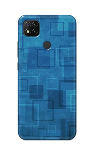 Image of Printed Hard Back Cover Case for Mi Redmi 9C Back Cover (Plain Azure Blue) -1302