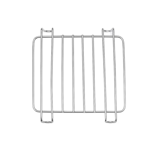 Dibha Heavy Quality Stainless Steel Square Shaped Steaming, Roasting, Grilling, Baking Tray Color-Silver, (Size - L -18 B -18 H - 2cm)