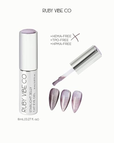 Set de esmaltes gel Cat Eye Starlight Jelly Ruby Vibe miniatura 5