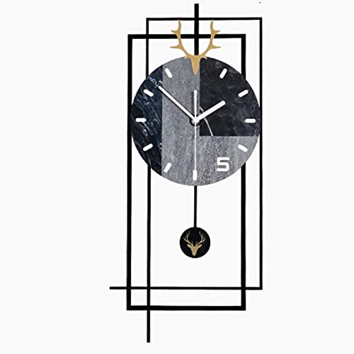 Horloge murale moderne silencieuse cerf pour habiller un grand mur vide