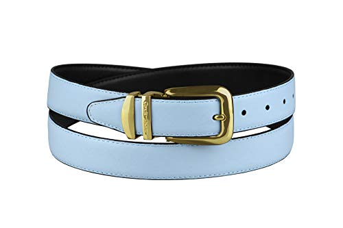 Reversible Belt Wide Solid Colors Black Bonded Leather Gold-Tone Bkl XL