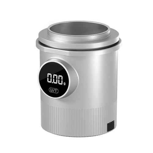 Tazza Dosatrice per Caffè in Acciaio Inossidabile, 58 MM Tazze Cup per Espresso con Bilancia Digitale di Alimentazione della Polvere, Bicchiere Dosatore da Caffè Adatta per Macchina da Caffè