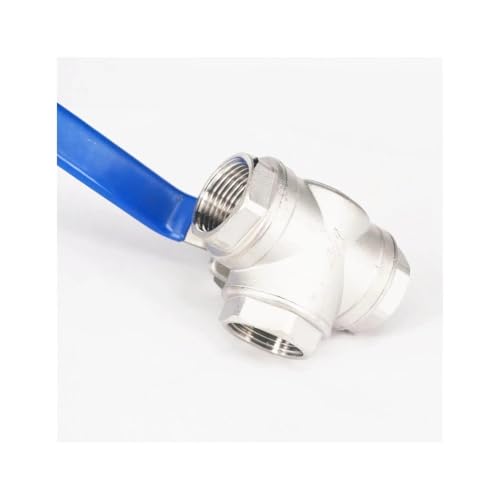 Válvula de tres vías en acero inoxidable DN20 con puerto en T para control de flujo de agua 4