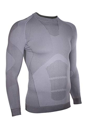R-Evenge - Camiseta para hombre de color gris, ropa técnica deportiva, termorreguladora, transpirable gris 42 ES/46 ES