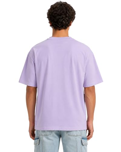Image of VEL Plain Oversized 100% Pure Heavy Cotton Baggy Fit Drop Shoulder Half Sleeves Round Neck Solid Cotton T-Shirt for Men